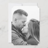エレガント赤面とグレイ結婚の写真招待状 招待状 (裏面)