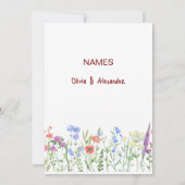 エレガント赤面とグ結婚リーの感謝していユーカード | サンキューカード (裏面)