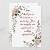 エレガント赤面とグ結婚リーの感謝していユーカード | サンキューカード (正面/裏面)