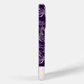 エレガント赤面と紫の花模様 Case-Mate iPhoneケース (裏面 / 右)