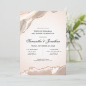 エレガント赤面アゲ結婚ートのリハーサルディナー 招待状 (スタンド正面)