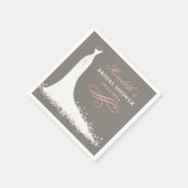 エレガント赤面ウォーグレ結婚ーズガウンブライダルシャワー スタンダードカクテルナプキン (角)