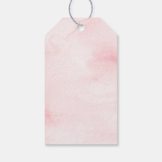 エレガント赤面ウォーター色フローラsipホレー ギフトタグ (裏面)