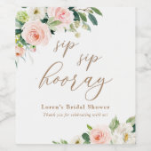 エレガント赤面ウォーター色フローラsipホレー ワインラベル (シングルラベル)