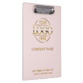 エレガント赤面カスタムピンクカンパニービジネスロゴ クリップボード (右)
