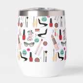 エレガント赤面ガーリーピンクメイクアップアーティストグラマー (正面)