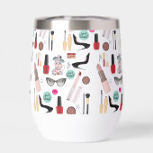 エレガント赤面ガーリーピンクメイクアップアーティストグラマー (背面)