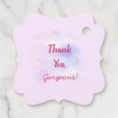 エレガント赤面ガーリーピンクメイクアップアーティストグラマー フェイバータグ (裏面)