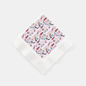 エレガント赤面ガーリーピンクメイクアップアーティストグラマー 縁ありカクテルナプキン (角)