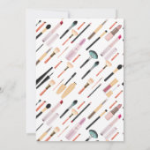 エレガント赤面ガーリーピンクメイクアップSweet sixteen 招待状 (裏面)