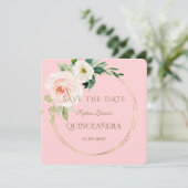 エレガント赤面クユニークリームフローラ金ゴールドキンセアニラ セーブザデート (スタンド正面)