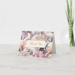 エレガント赤面クラシックフォーマルブライダルシャワー サンキューカード