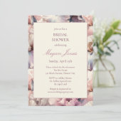 エレガント赤面クラシックフォーマルブライダルシャワー 招待状 (スタンド正面)