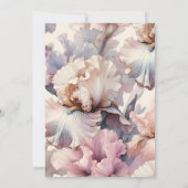 エレガント赤面クラシックフォーマルブライダルシャワー 招待状 (裏面)