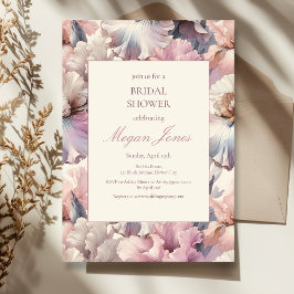 エレガント赤面クラシックフォーマルブライダルシャワー 招待状