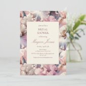 エレガント赤面クラシックフォーマルブライダルシャワー 招待状 (スタンド正面)