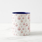 エレガント赤面クリスマスオーナメント ツートーンマグカップ (中央)