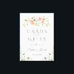 エレガント赤面クリームフローラカー結婚ド キャンバスプリント<br><div class="desc">魅力的赤面クリームフローラカードデザイン。白い背景に豪華なピンクの赤面クリームの水色の花、フローラの仕切り、フローラコーナーを備えている。ツールカスタマイズを使って情報を追加する。マッチ商品は、私の赤面クリームフラワーコレクションを参照して下さい。</div>