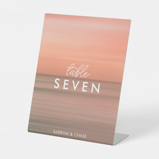 エレガント赤面グラデ結婚ーションの表の番号 台座サイン (正面)