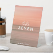 エレガント赤面グラデ結婚ーションの表の番号 台座サイン (インサイチュ)