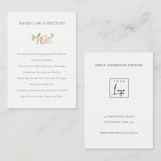 エレガント赤面グリーンベリーズフリージジュエリー気に 名刺 (正面/裏面)