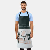 エレガント赤面グレイのメイクアップアーティスト宇宙学者 エプロン (着用した状態)