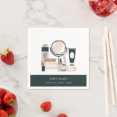 エレガント赤面グレイのメイクアップアーティスト宇宙学者 スタンダードカクテルナプキン (インサイチュ)