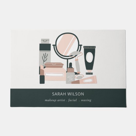 エレガント赤面グレイのメイクアップアーティスト宇宙学者 ドアマット (正面)