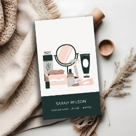 エレガント赤面グレイのメイクアップアーティスト宇宙学者 名刺