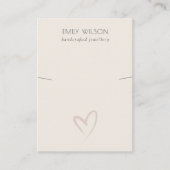 エレガント赤面シンプルハートネックレスバンドディスプレイ 名刺 (正面)