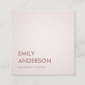 エレガント赤面シンプルピンクローズ金ゴールドプロフェッショナル スクエア名刺 (正面)