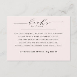 エレガント赤面シンプルベビー依頼のためのピンクブック エンクロージャーカード