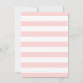 エレガント赤面ストライプ金ゴールドフローラブライダルシャワー 招待状 (裏面)