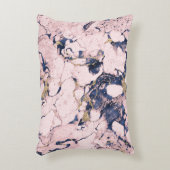 エレガント赤面ネイビー金ゴールド大理石 アクセントクッション (正面(垂直))