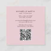 エレガント赤面ネイリスト スクエア名刺 (裏面)