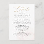 エレガント赤面バラの結婚詳細エンクロージャカード エンクロージャーカード (正面)