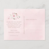 エレガント赤面バラフローラ結婚の写真ありがとう ポストカード (裏面)