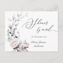 エレガント赤面バラブライダルシャワーバイメール ポストカード