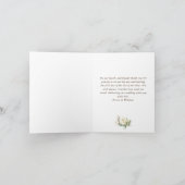 エレガント赤面バラ素朴ウッドランタン サンキューカード (内部)