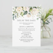 エレガント赤面バラ結婚の延期日 招待状 (スタンド正面)