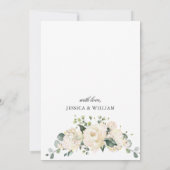 エレガント赤面バラ結婚の延期日 招待状 (裏面)