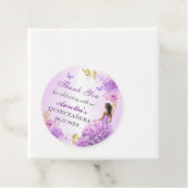 エレガント赤面パープルフローラキンセアニラ誕生日 フェイバータグ (インサイチュ)