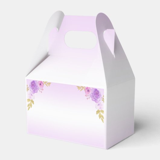 エレガント赤面パープルフローラキンセアニラ誕生日 フェイバーボックス (裏面サイド)