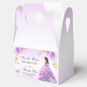 エレガント赤面パープルフローラキンセアニラ誕生日 フェイバーボックス (オープン)