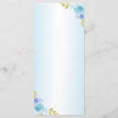 エレガント赤面パープルフローラキンセアニラ誕生日 メニュー (裏面)