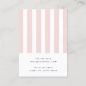 エレガント赤面ピストライプンクのイヤリングカード 名刺 (裏面)