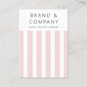 エレガント赤面ピストライプンクのイヤリングカード 名刺 (正面)