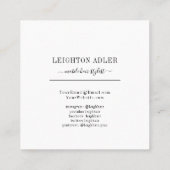 エレガント赤面ピモダンンク美容師シックスクリプト コーリングカード (裏面)