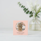 エレガント赤面ピモダンンク美容師シックスクリプト コーリングカード (スタンド正面)