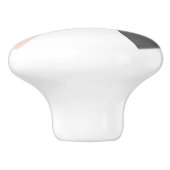 エレガント赤面ピンクとグレーの幾何三角形 セラミックノブ (側面)